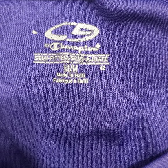Champion C9 Brand Semi Fitted Active Wear Women Size Medium Purple Short Sleeve - Picture 5 of 7